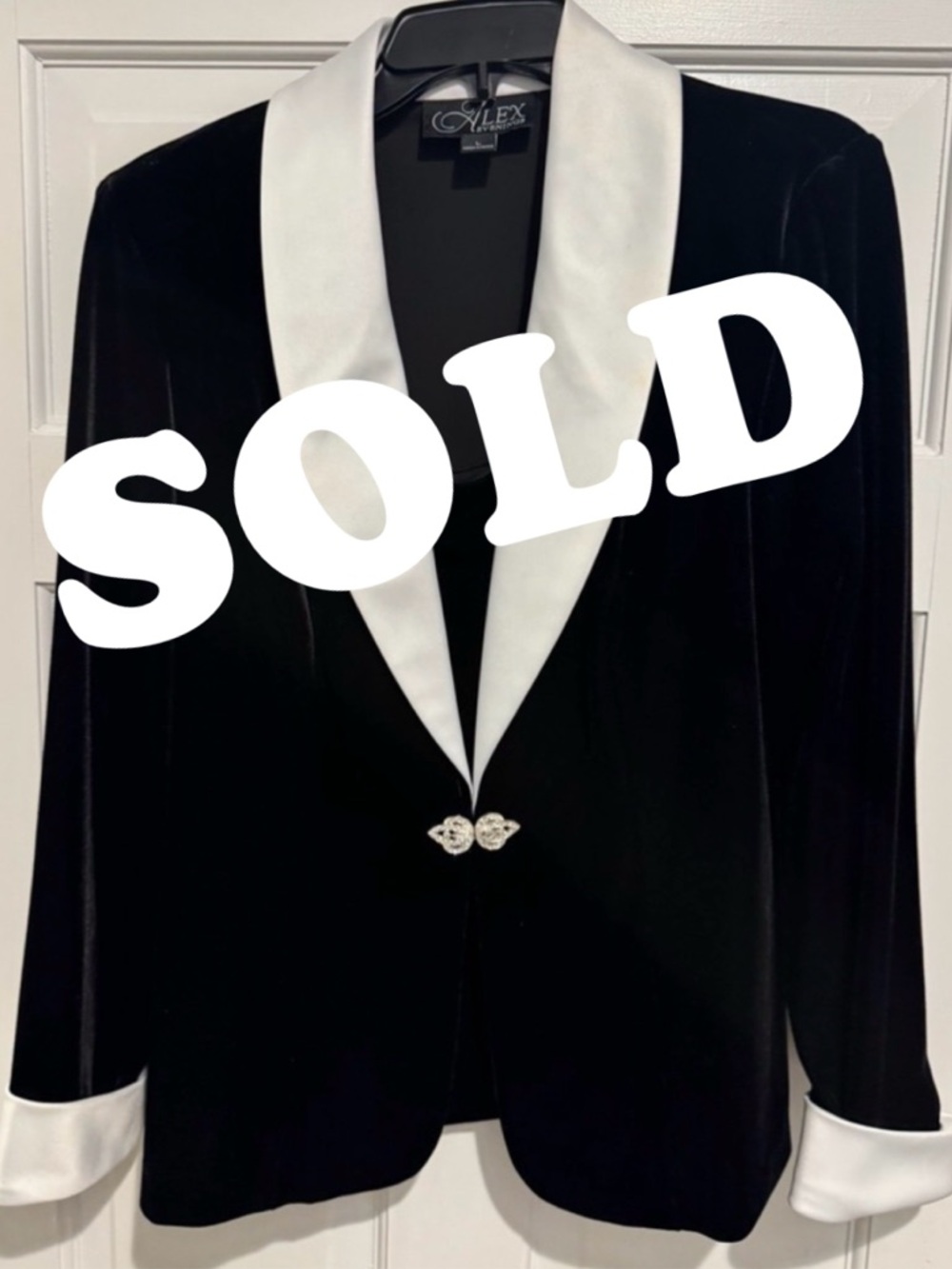 NWOT Alex Evenings Black and White Blazer Size Large **Never Worn** - Picture 1 of 12